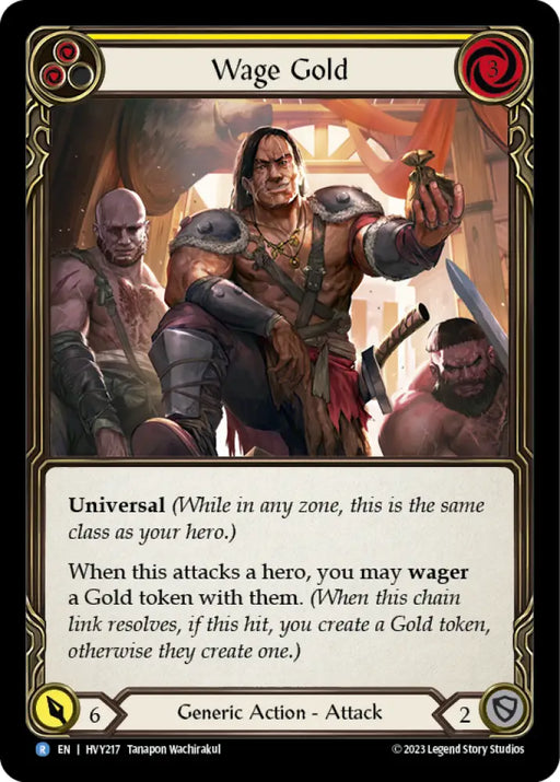 Wage Gold (Yellow) [Heavy Hitters] Rainbow Foil - Flesh And Blood Single