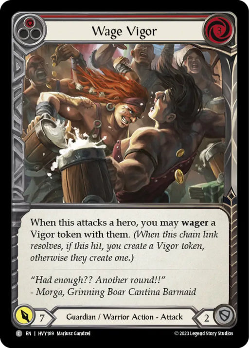 Wage Vigor (Red) [Heavy Hitters] Rainbow Foil - Flesh And Blood Single