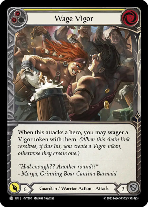 Wage Vigor (Yellow) [Heavy Hitters] - Flesh And Blood Single