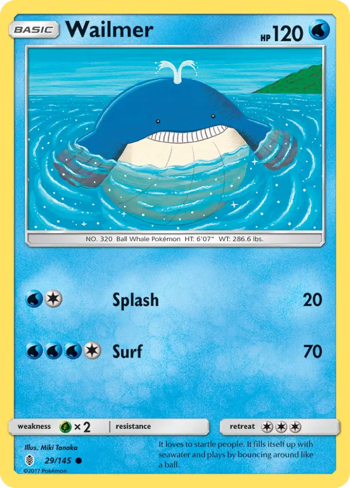 Wailmer (29/145) [Sun & Moon: Guardians Rising] - Pokemon Single