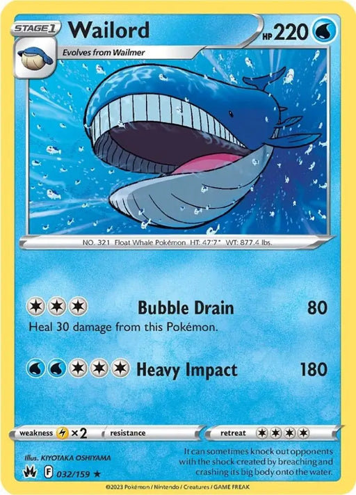 Wailord (032/159) [Sword & Shield: Crown Zenith] - Pokemon Single