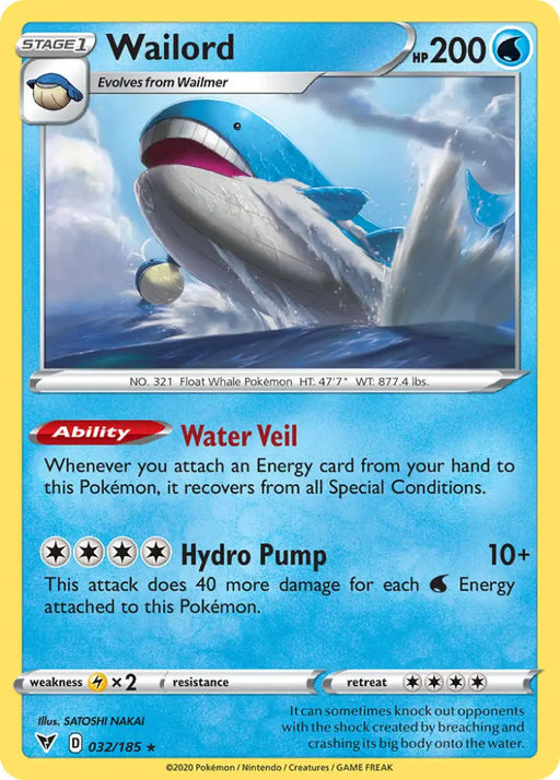 Wailord (032/185) [Sword & Shield: Vivid Voltage] - Pokemon Single