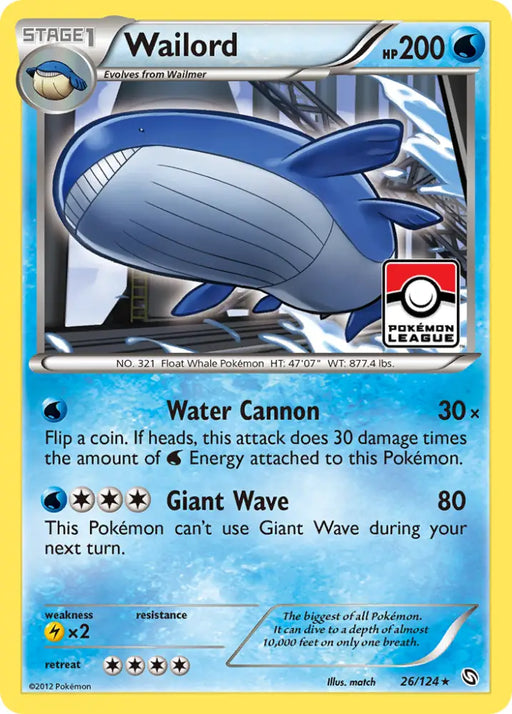 Wailord (26/124) [Black & White: Dragons Exalted] - Pokemon Single