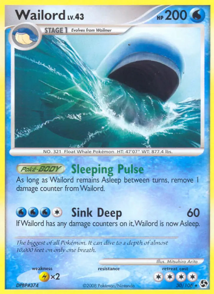 Wailord (30/106) [Diamond & Pearl: Great Encounters] - Pokemon Single