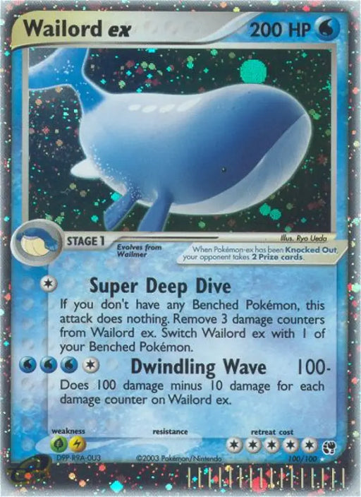 Wailord ex (100/100) [EX: Sandstorm] - Pokemon Single