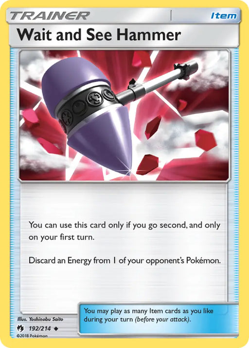 Wait and See Hammer (192/214) [Sun & Moon: Lost Thunder] - Pokemon Single