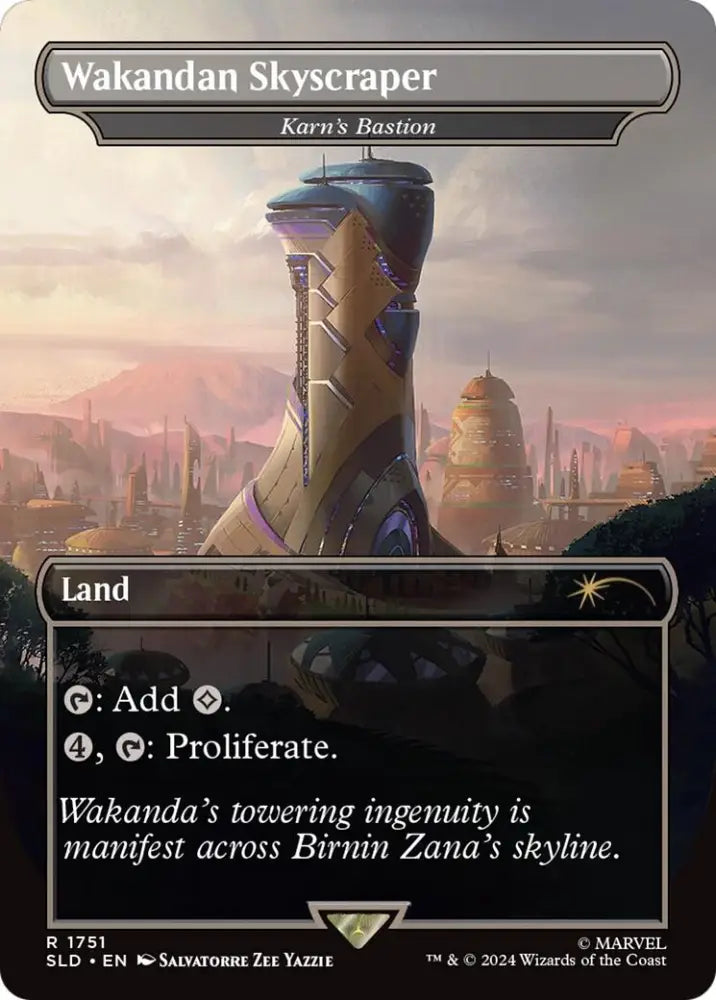 Wakandan Skyscraper - Karn’s Bastion (Rainbow Foil) [Secret Lair Drop Series] - MTG Single