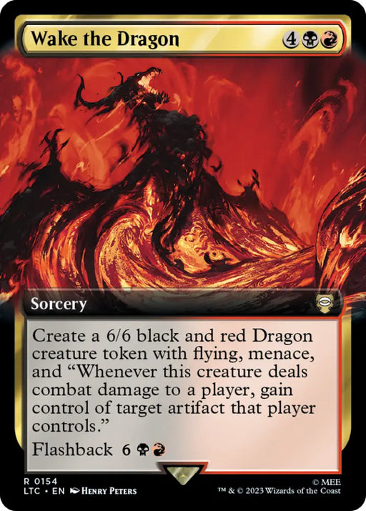 Wake the Dragon (Extended Art) [The Lord of the Rings: Tales of Middle-Earth Commander] - MTG Single