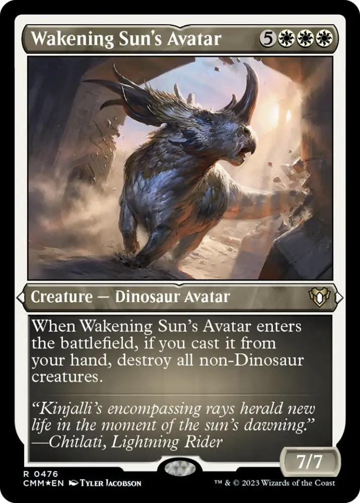 Wakening Sun’s Avatar (Foil Etched) [Commander Masters] - MTG Single