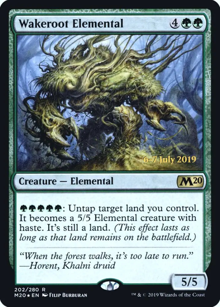 Wakeroot Elemental [Core Set 2020 Prerelease Promos] - MTG Single