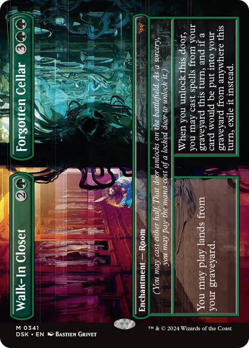 Walk-In Closet // Forgotten Cellar (Borderless) [Duskmourn: House of Horror] - MTG Single