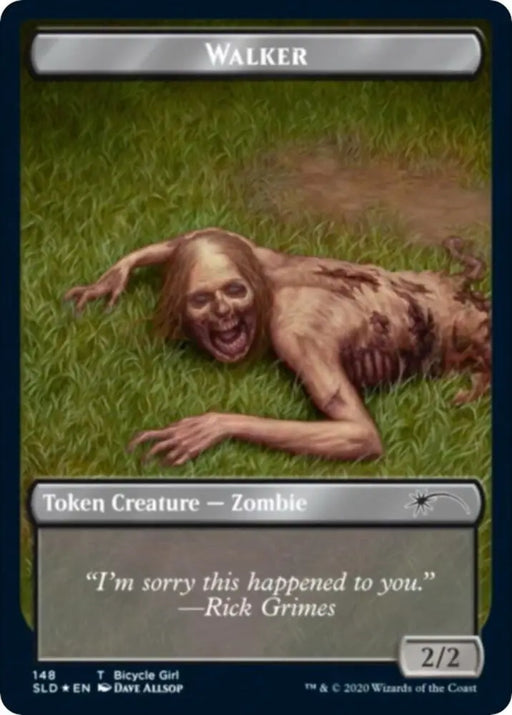 Walker (Bicycle Girl // Well Walker) Double-sided Token (148) [Secret Lair Drop]