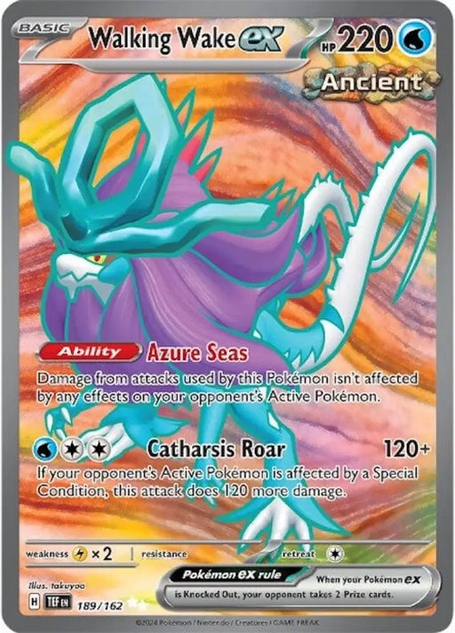 Walking Wake ex (189/162) [Scarlet & Violet: Temporal Forces] - Pokemon Single
