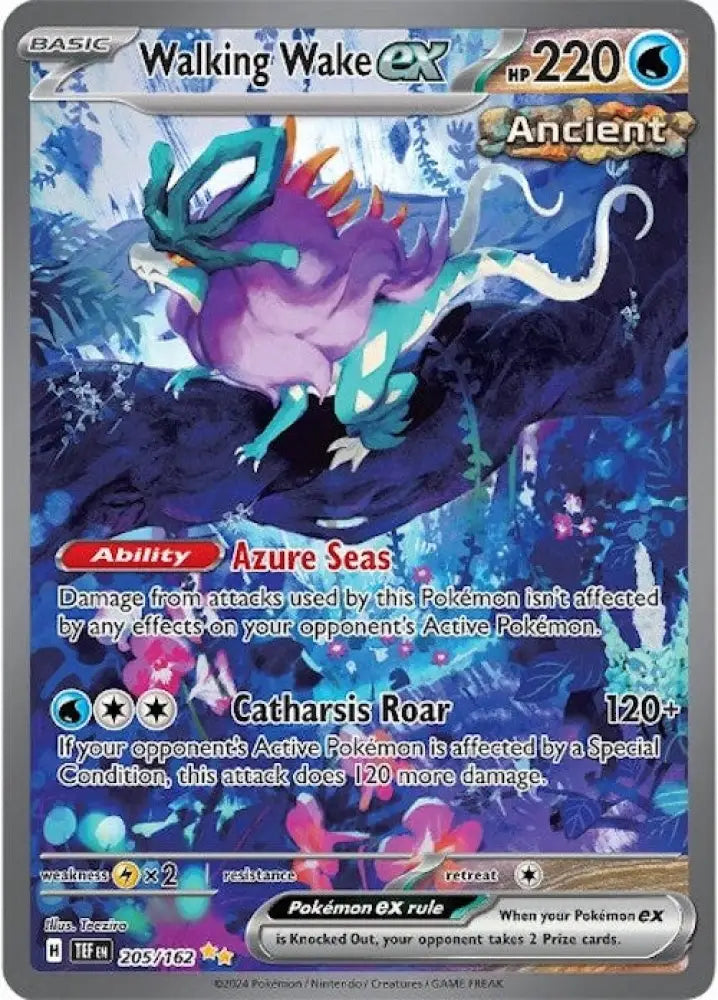 Walking Wake ex (205/162) [Scarlet & Violet: Temporal Forces] - Pokemon Single