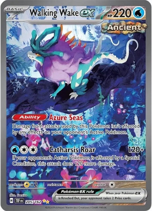 Walking Wake ex (205/162) [Scarlet & Violet: Temporal Forces] - Pokemon Single