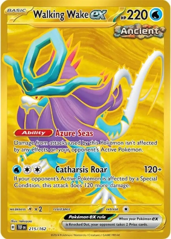 Walking Wake ex (215/162) [Scarlet & Violet: Temporal Forces] - Pokemon Single