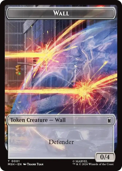 Wall // Moloid Double-Sided Token (001/013) [Marvel Super Heroes]