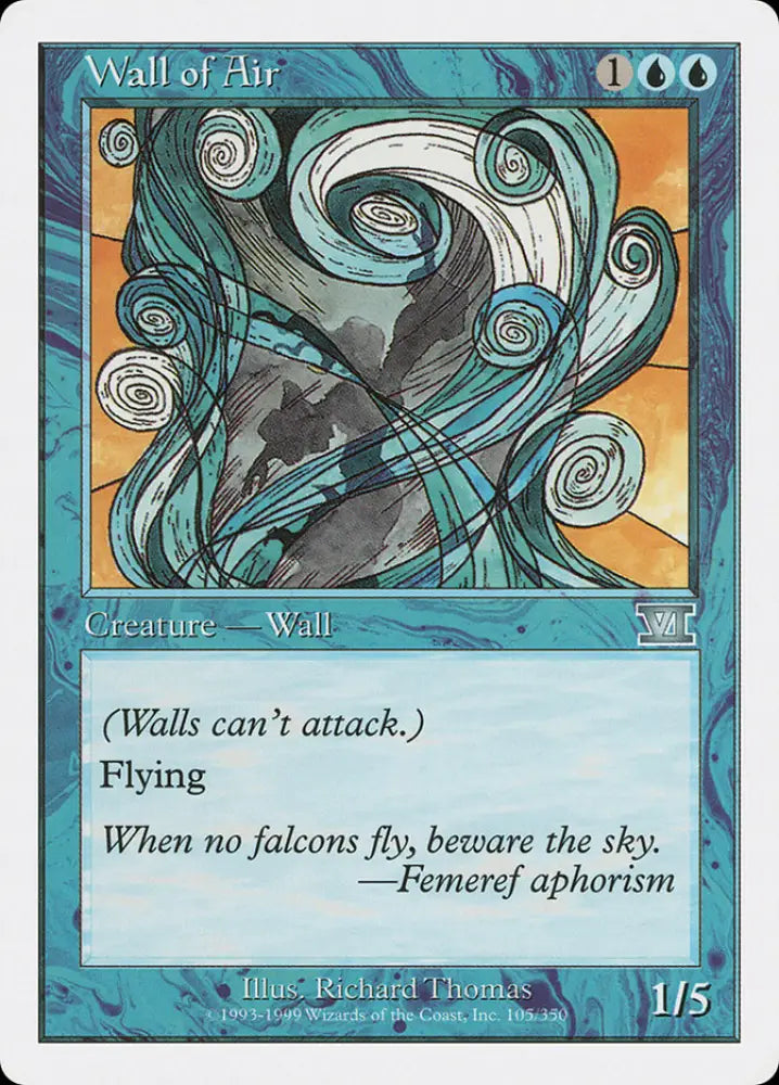 Wall of Air [Classic Sixth Edition] - MTG Single