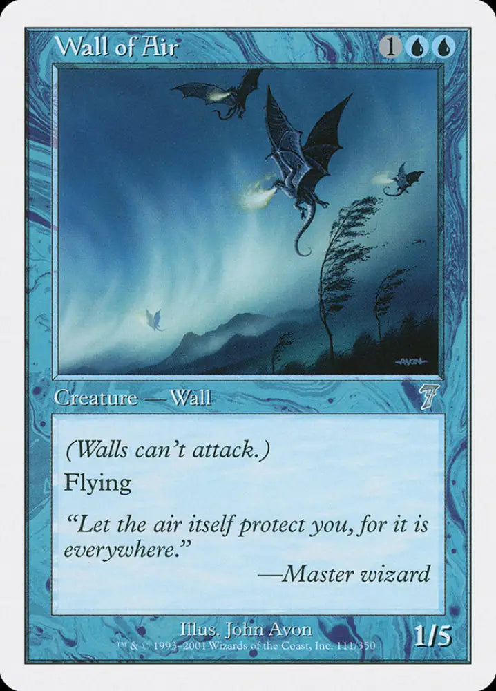 Wall of Air [Seventh Edition] - MTG Single