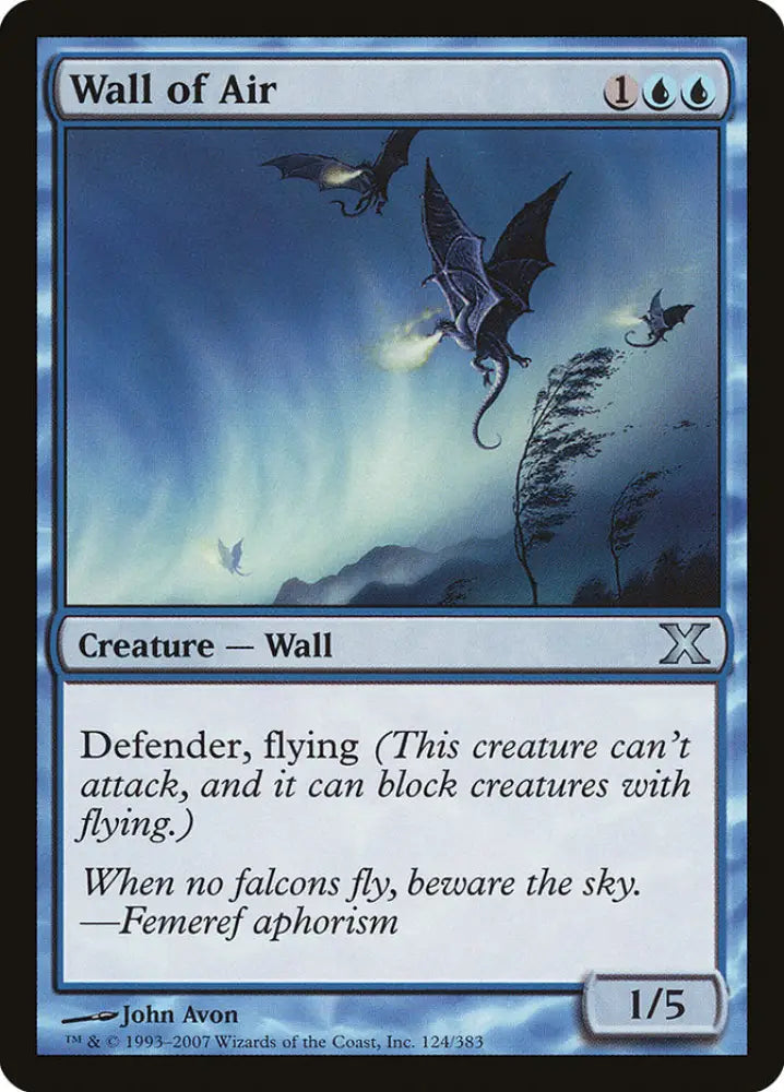 Wall of Air [Tenth Edition] - MTG Single