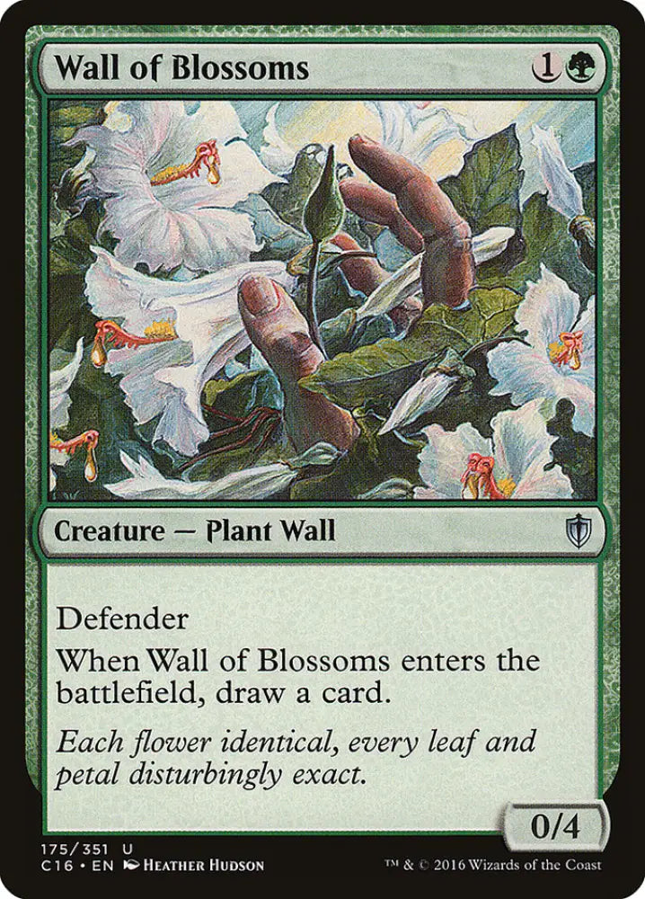 Wall of Blossoms [Commander 2016] - MTG Single
