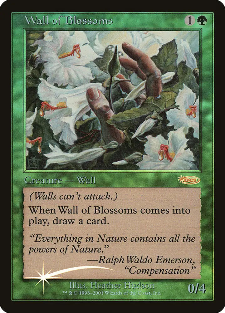 Wall of Blossoms [Friday Night Magic 2002] - MTG Single
