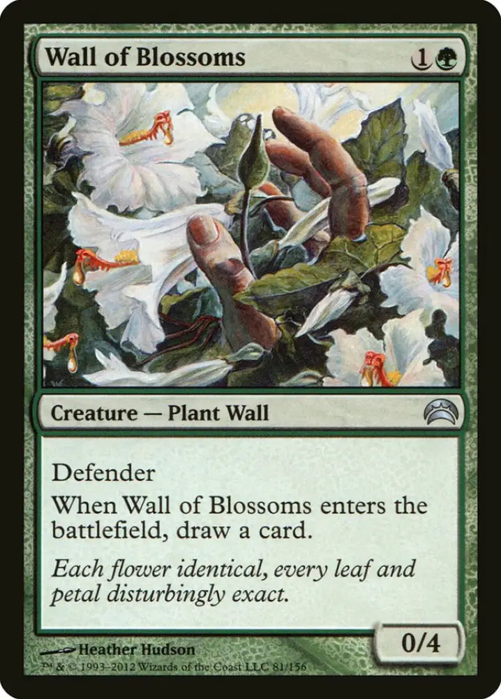 Wall of Blossoms [Planechase 2012] - MTG Single