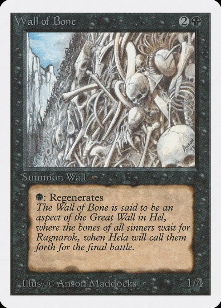 Wall of Bone [Unlimited Edition] - MTG Single