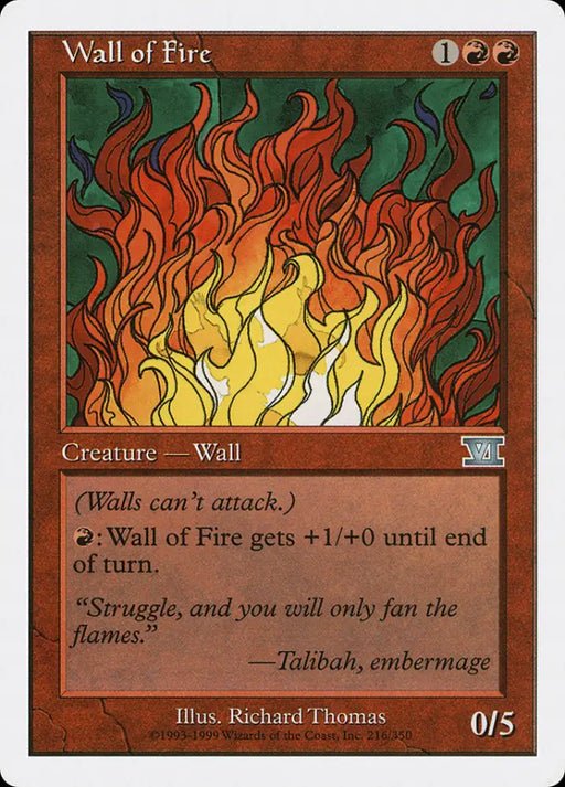 Wall of Fire [Classic Sixth Edition] - MTG Single