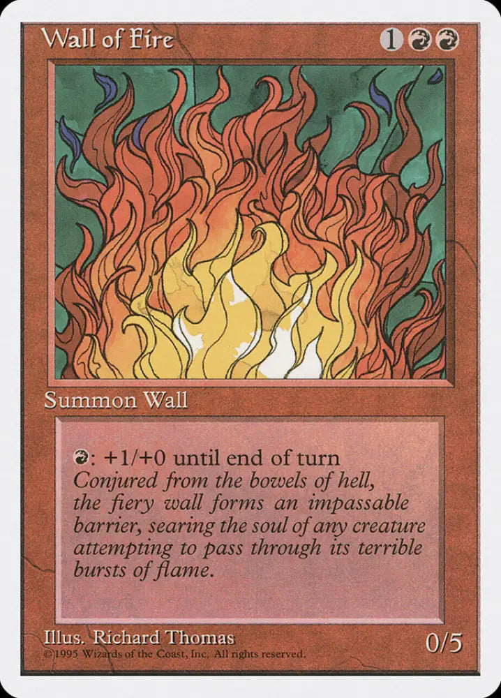 Wall of Fire [Fourth Edition] - MTG Single