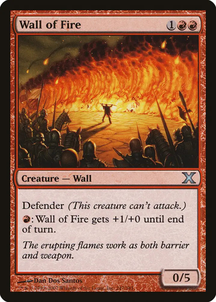 Wall of Fire [Tenth Edition] - MTG Single