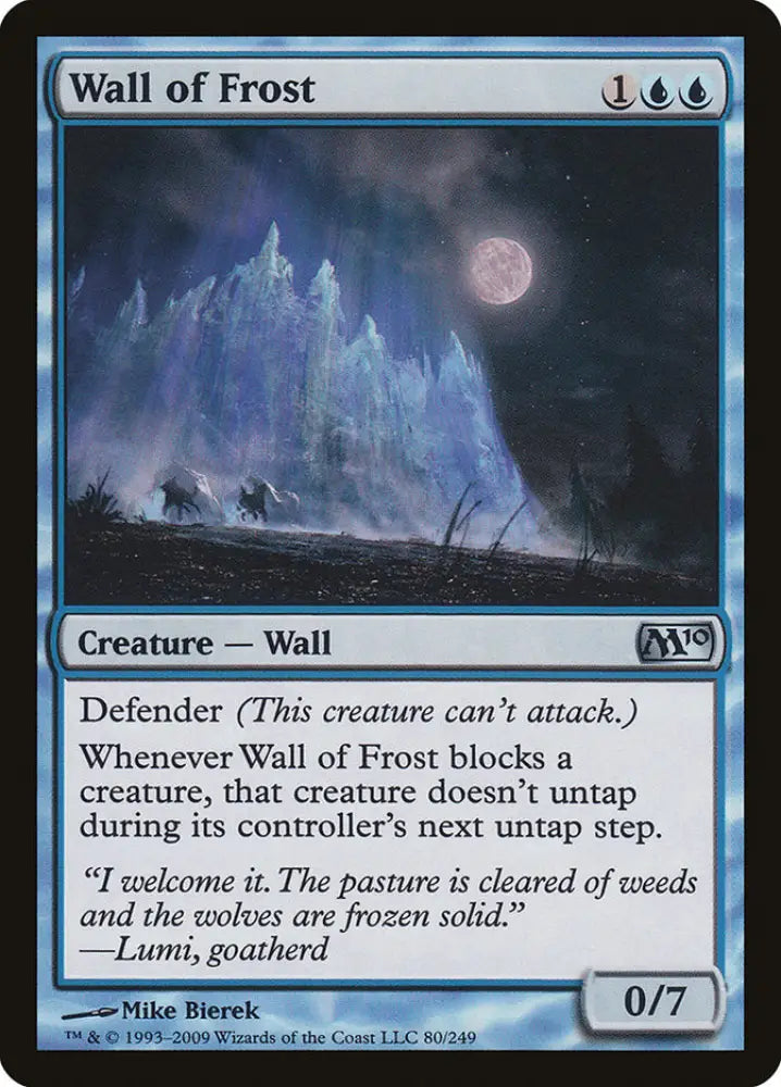 Wall of Frost [Magic 2010] - MTG Single