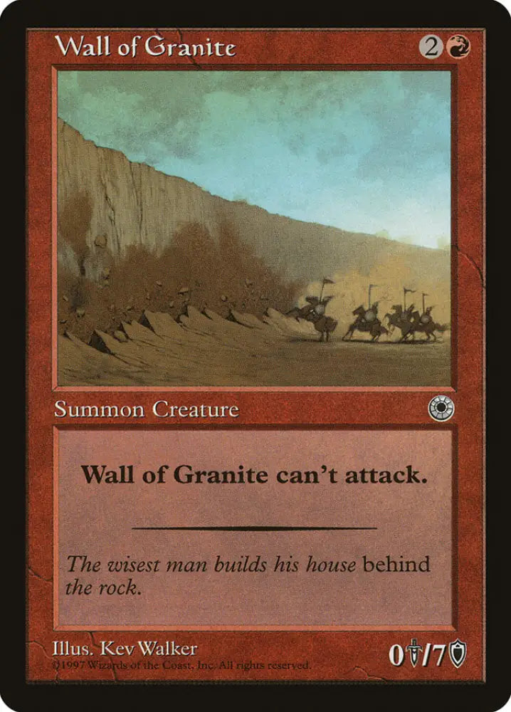Wall of Granite [Portal] - MTG Single