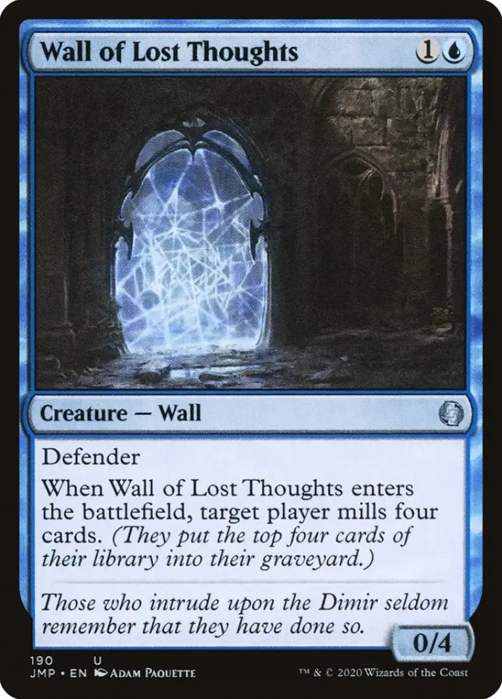 Wall of Lost Thoughts [Jumpstart] - MTG Single