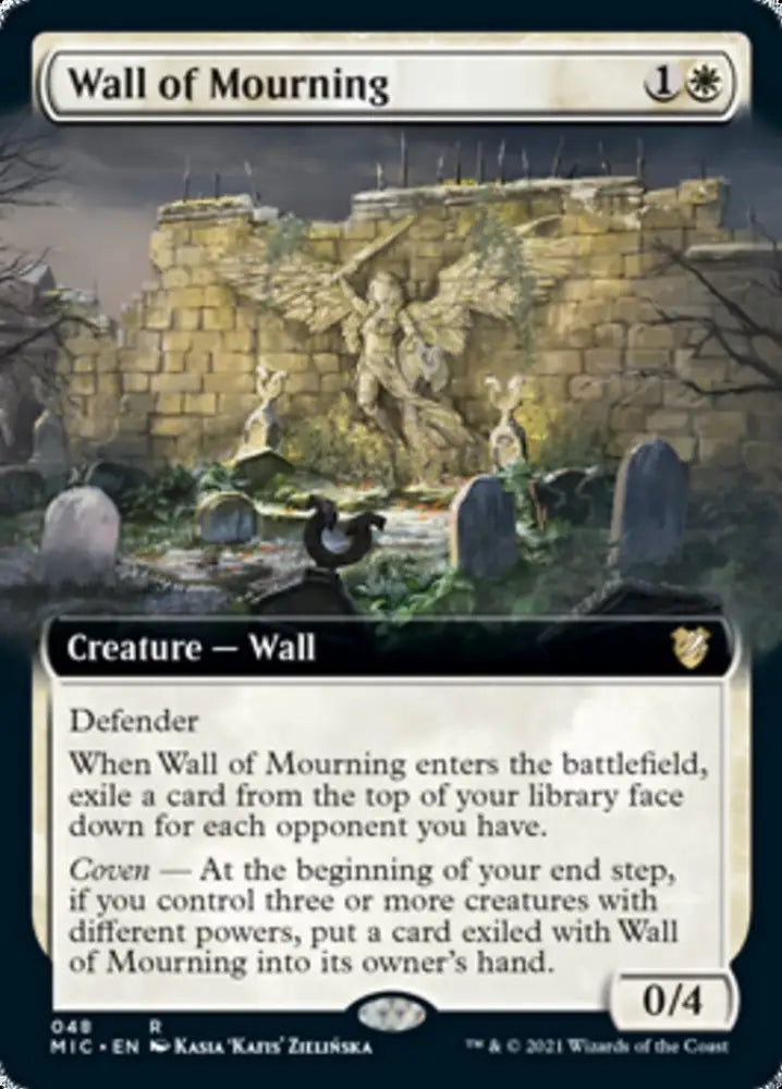 Wall of Mourning (Extended Art) [Innistrad: Midnight Hunt Commander] - MTG Single