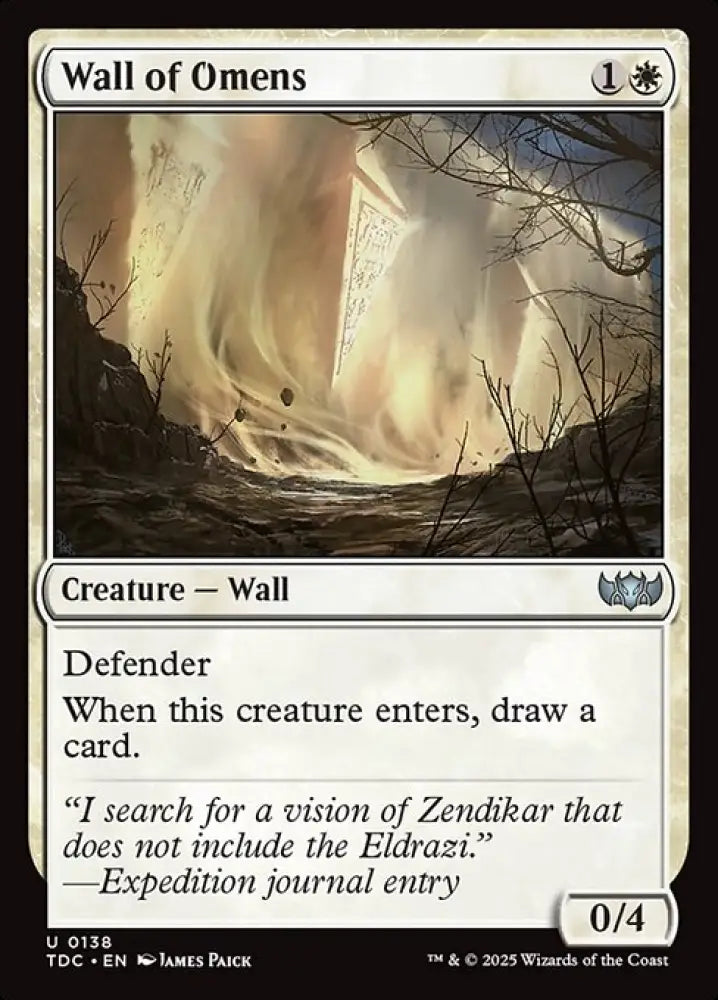 Wall of Omens (138) [Tarkir: Dragonstorm Commander]