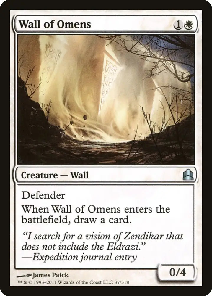 Wall of Omens [Commander 2011] - MTG Single