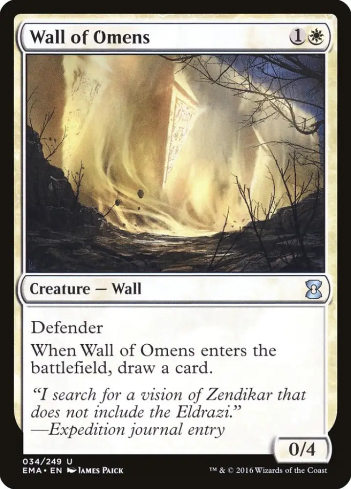 Wall of Omens [Eternal Masters] - MTG Single
