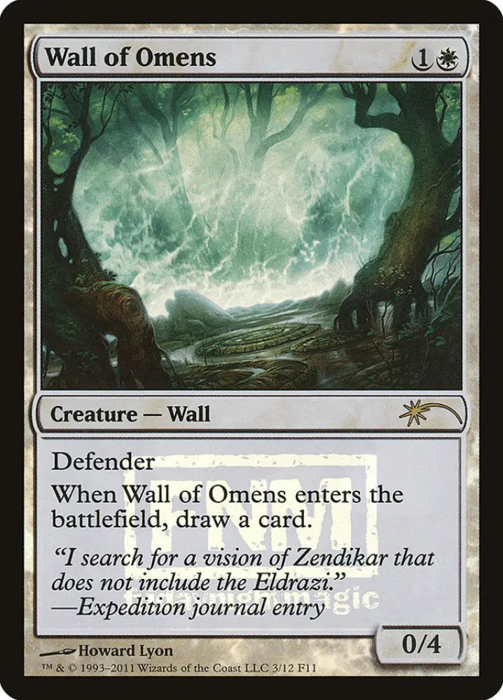 Wall of Omens [Friday Night Magic 2011] - MTG Single