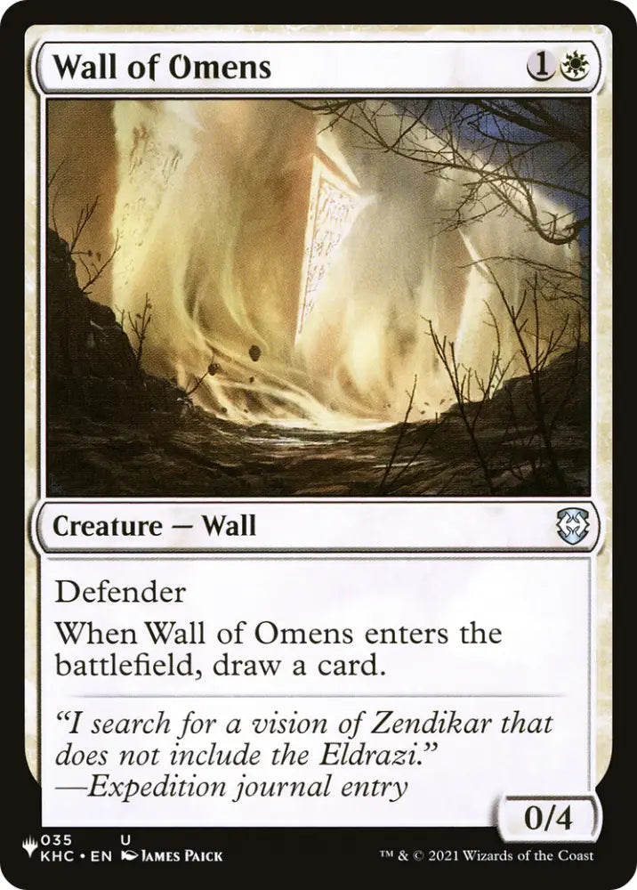 Wall of Omens (KHC) [The List] - MTG Single