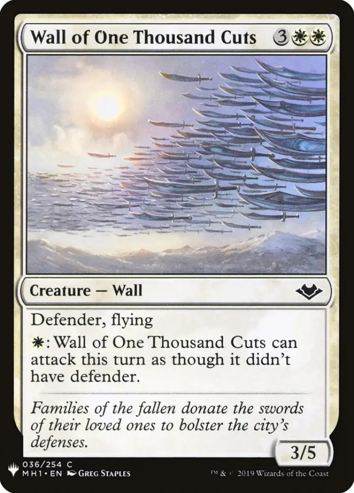 Wall of One Thousand Cuts [Mystery Booster] - MTG Single