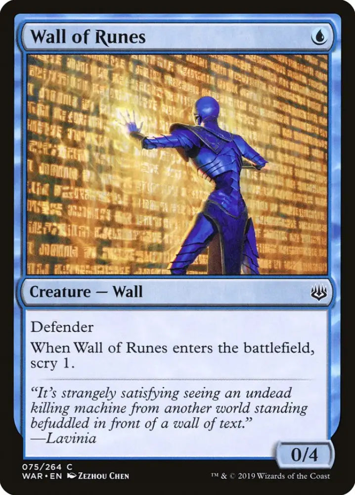 Wall of Runes [War of the Spark] - MTG Single