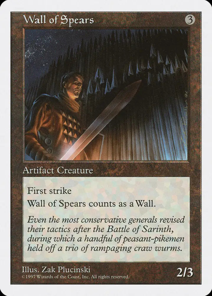 Wall of Spears [Fifth Edition] - MTG Single