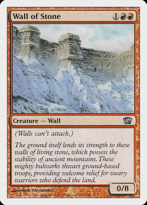 Wall of Stone (232) [Eighth Edition] - MTG Single
