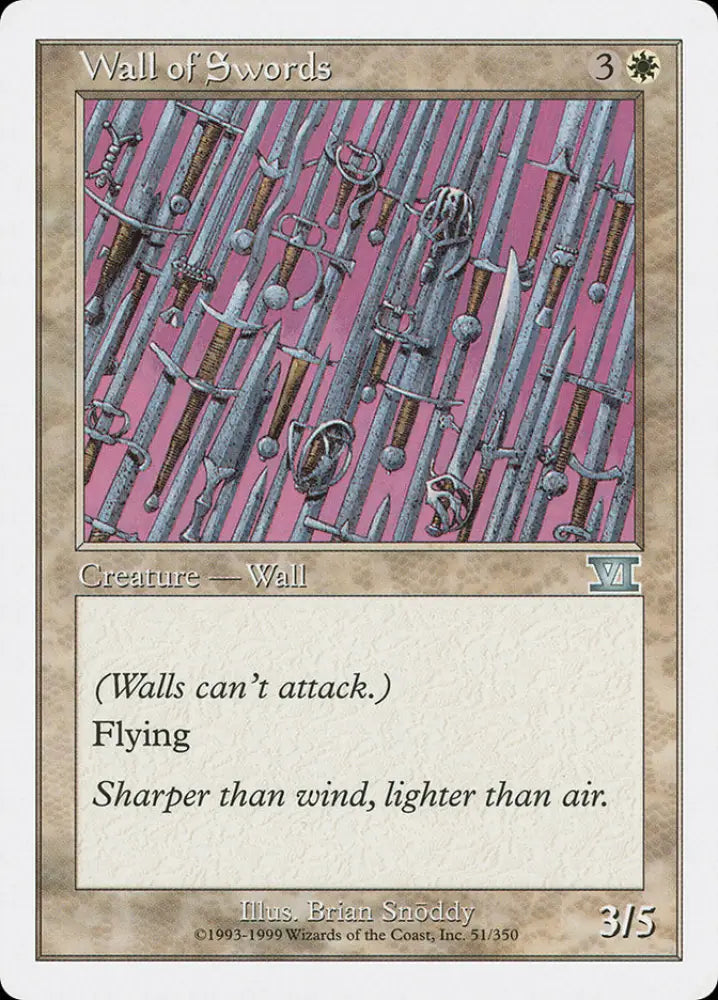 Wall of Swords [Classic Sixth Edition] - MTG Single