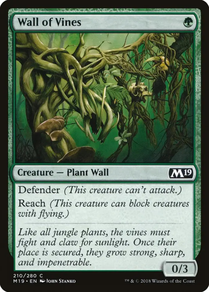 Wall of Vines [Core Set 2019] - MTG Single