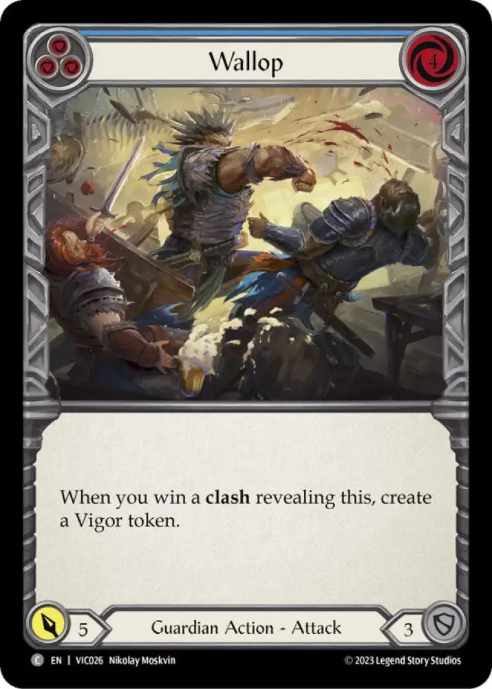 Wallop (Blue) [Heavy Hitters] (Victor Blitz Deck) - Flesh And Blood Single