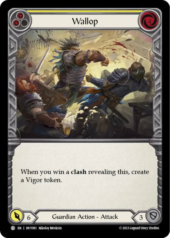 Wallop (Yellow) [Heavy Hitters] Rainbow Foil - Flesh And Blood Single