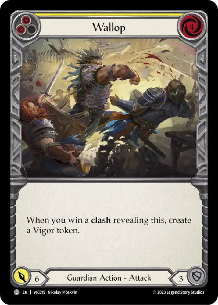 Wallop (Yellow) [Heavy Hitters] (Victor Blitz Deck) - Flesh And Blood Single