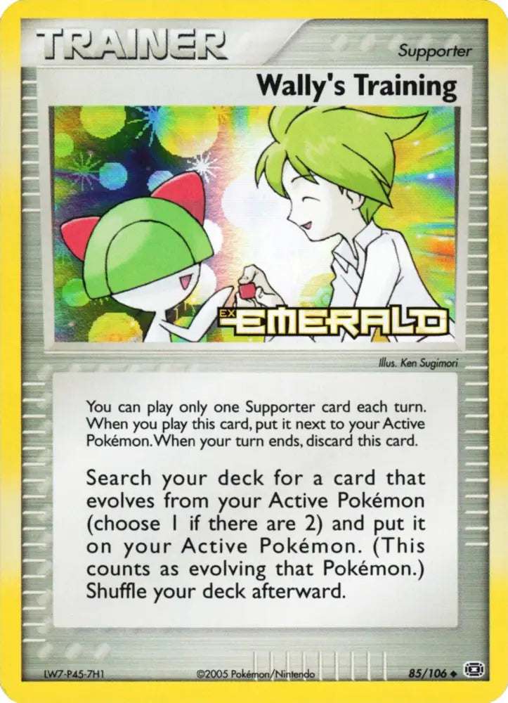 Wally’s Training (85/106) (Stamped) [EX: Emerald] - Pokemon Single